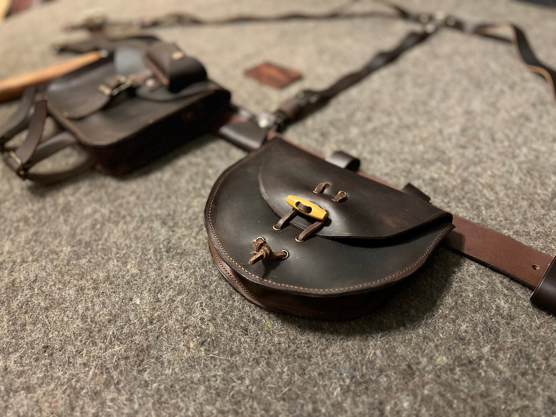 Bushcraft Belt Suspender Kit With Personalization, Load Carrying Bushcraft Belt,  Foraging Bag,  Axe Holder, Belt Bag  99percenthandmade   