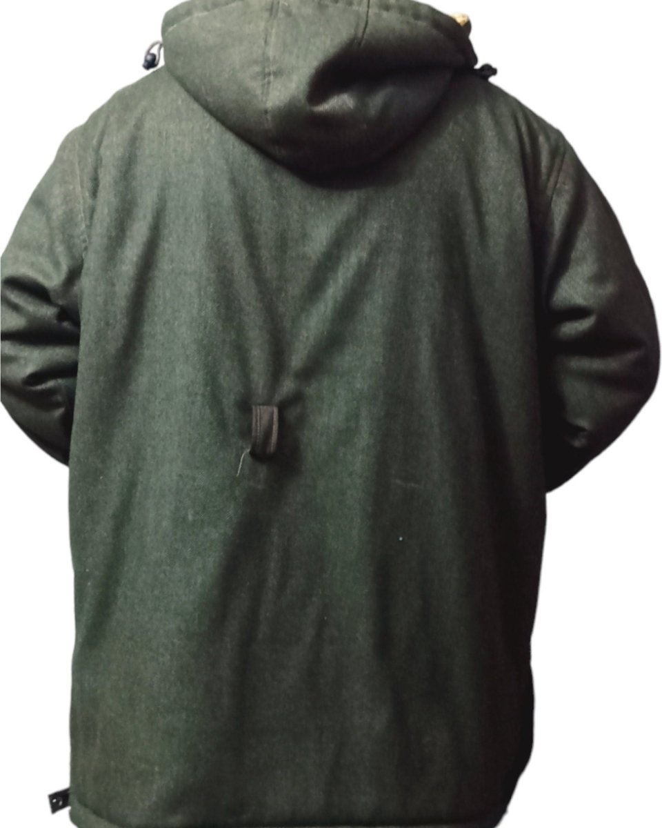 New model Bespoke Green Anorak Camping , You will be ready for adventure, Best Protection For Cold, Full Handmade 99percenthandmade