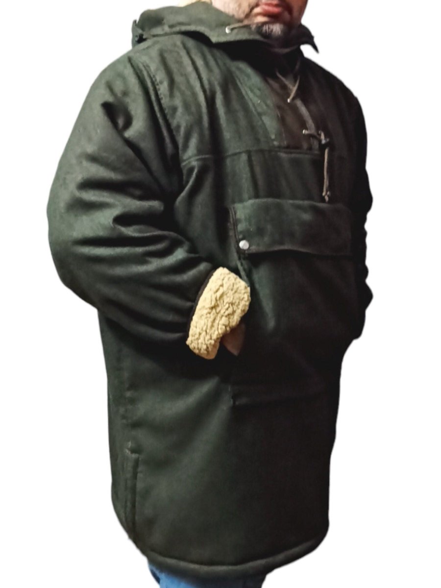 New model Bespoke Green Anorak Camping , You will be ready for adventure, Best Protection For Cold, Full Handmade 99percenthandmade
