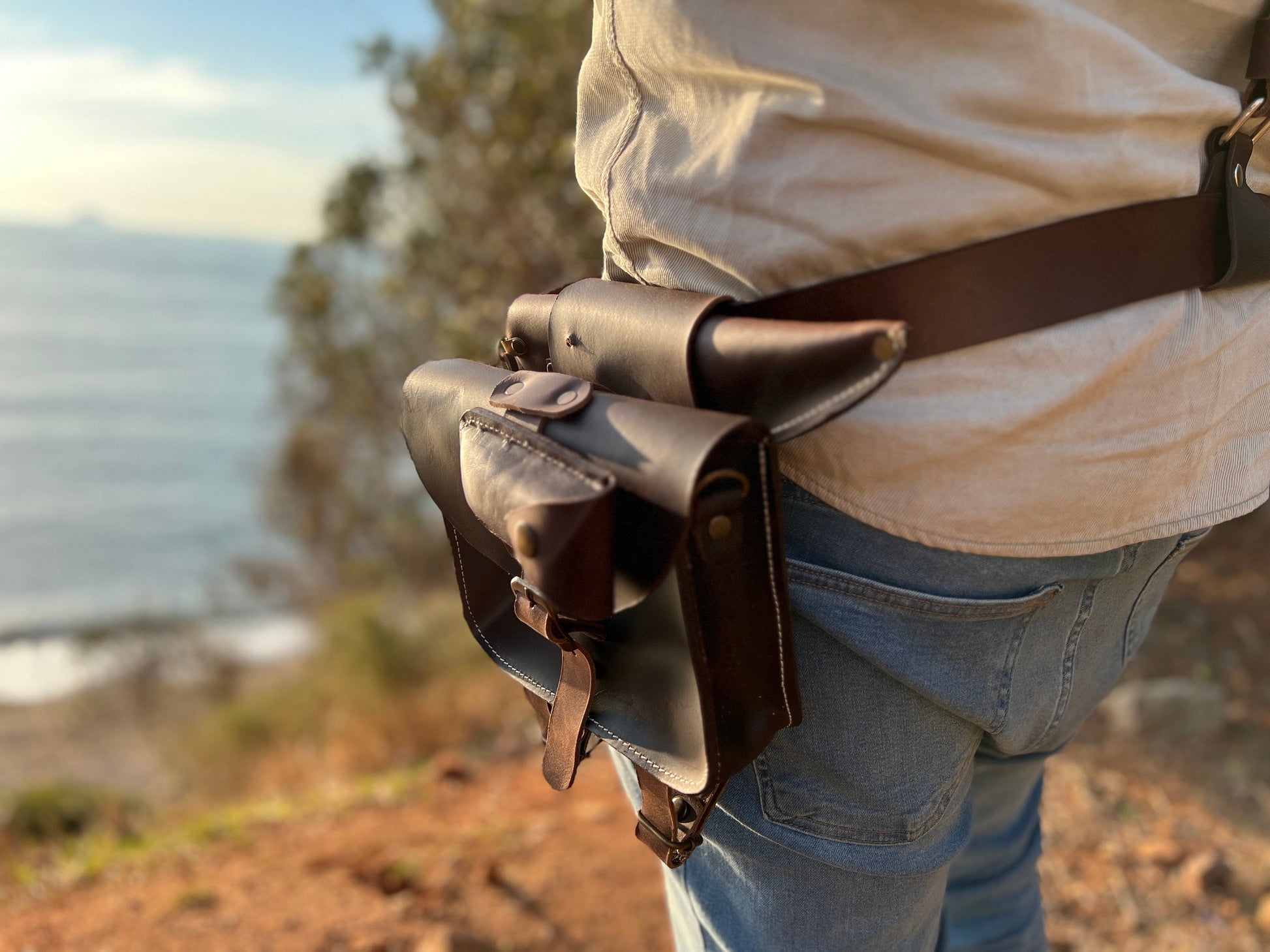 Bushcraft Belt Suspender Kit With Personalization, Load Carrying Bushcraft Belt,  Foraging Bag,  Axe Holder, Belt Bag  99percenthandmade   