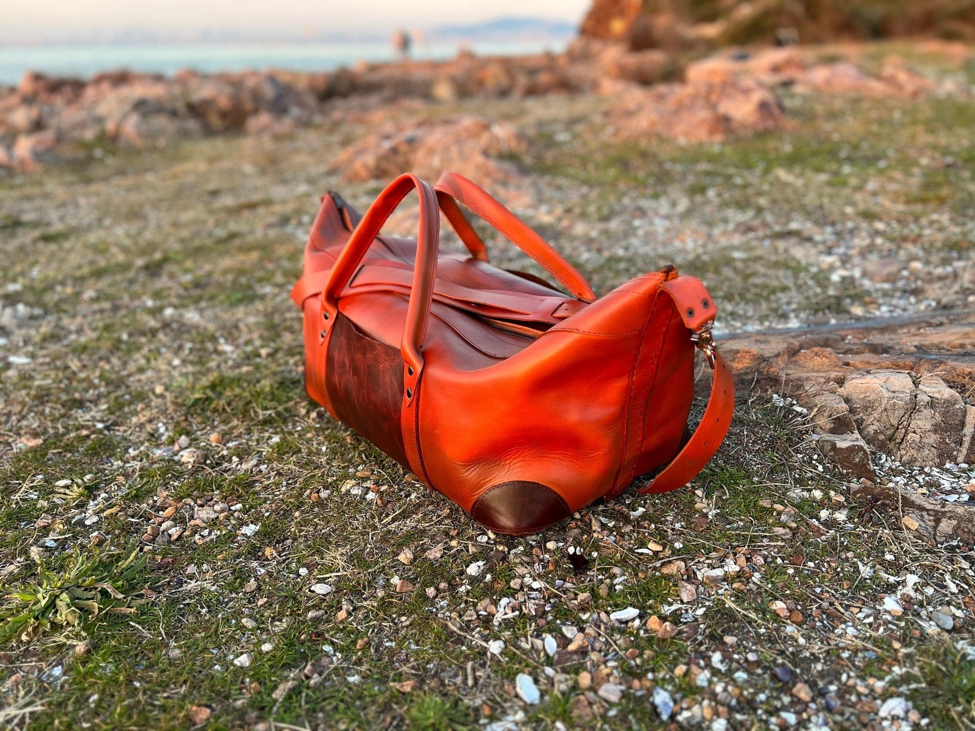 Leather | Duffle Bag | Handmade Duffle Bag  | Weekend Bag | Travel | Leather Bag | Leather Duffle Purse Crossbody | Limited Edition  99percenthandmade   