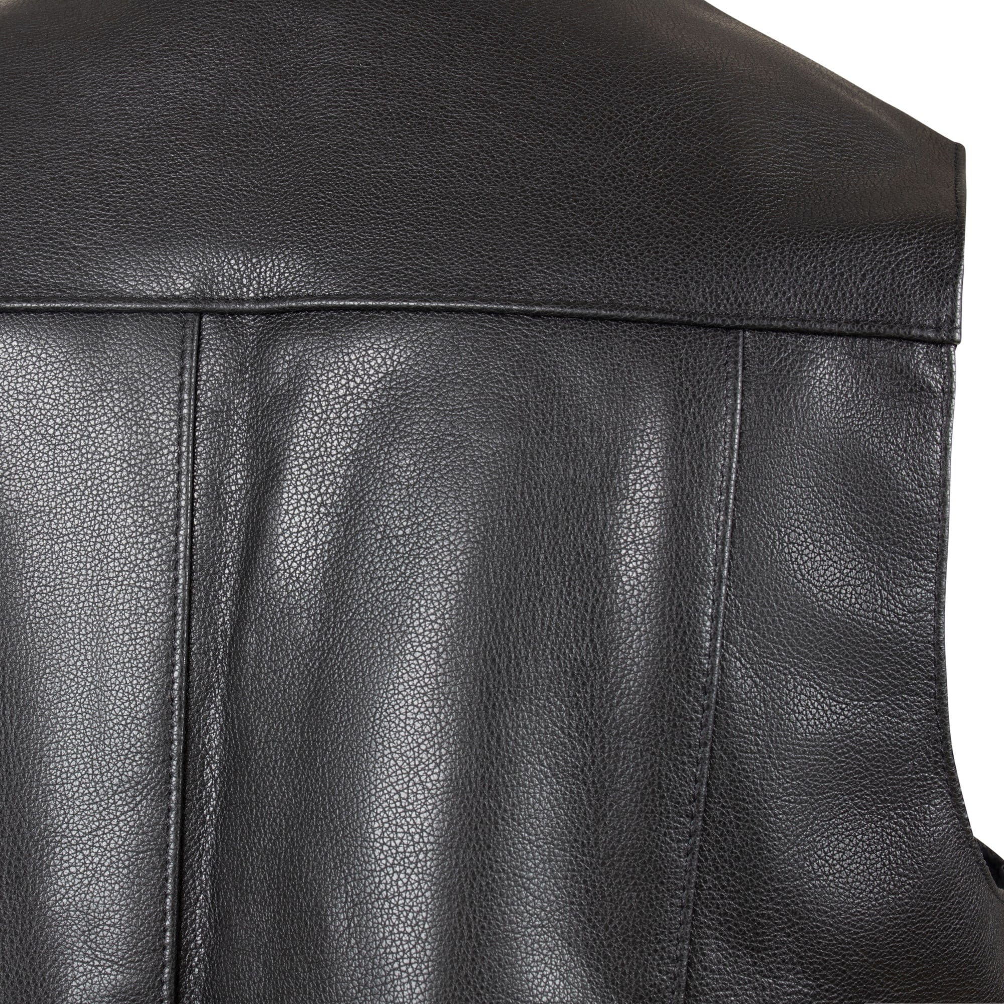 Leather vest back sales
