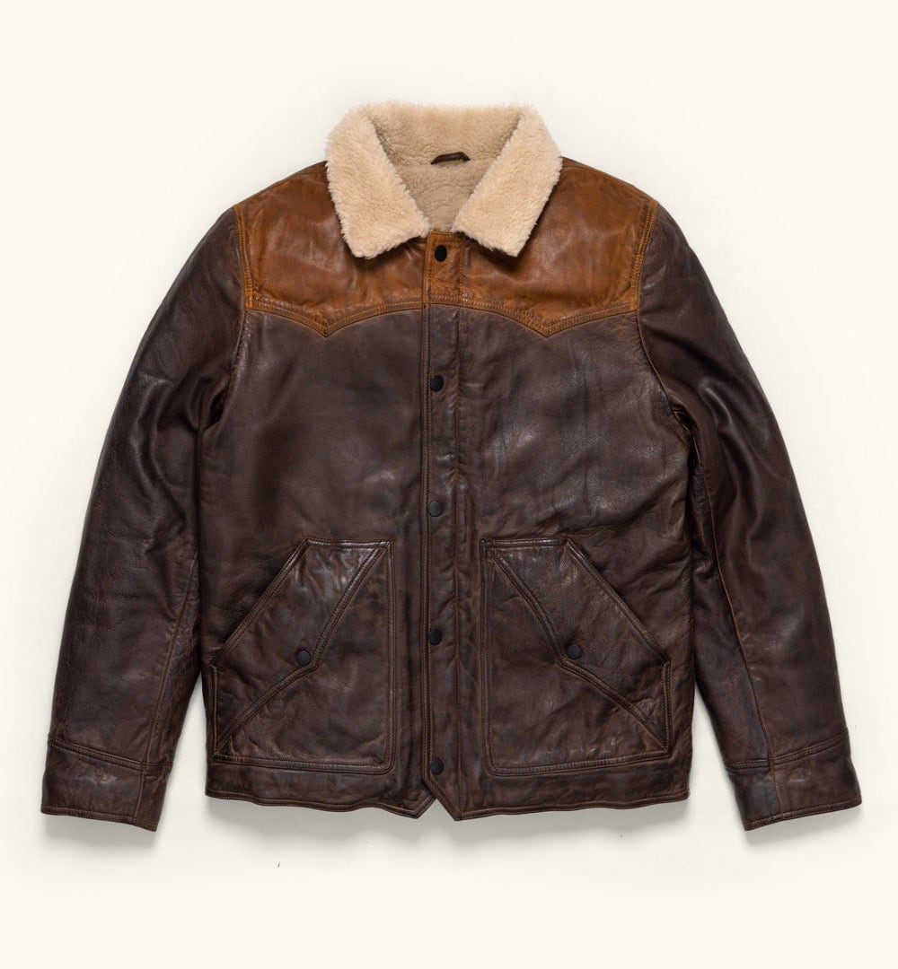 Leather | Sherpa Vest | Sherpa Jacket | Tailored to Your Size | Tan | Brown | Sheepskin | lambskin | Gifts For Men  99percenthandmade   