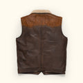 Leather | Sherpa Vest | Sherpa Jacket | Tailored to Your Size | Tan | Brown | Sheepskin | lambskin | Gifts For Men  99percenthandmade   