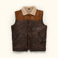 Leather | Sherpa Vest | Sherpa Jacket | Tailored to Your Size | Tan | Brown | Sheepskin | lambskin | Gifts For Men  99percenthandmade   
