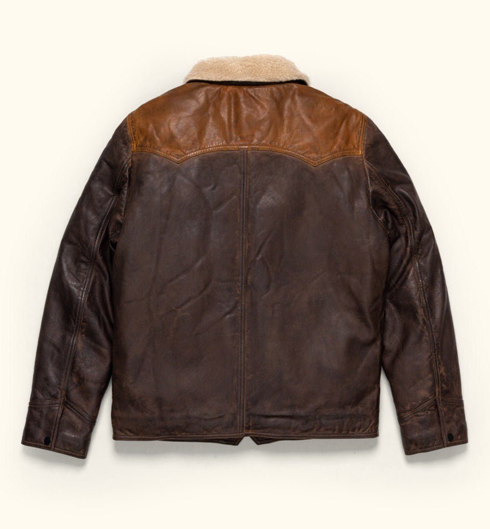 Leather | Sherpa Vest | Sherpa Jacket | Tailored to Your Size | Tan | Brown | Sheepskin | lambskin | Gifts For Men  99percenthandmade   