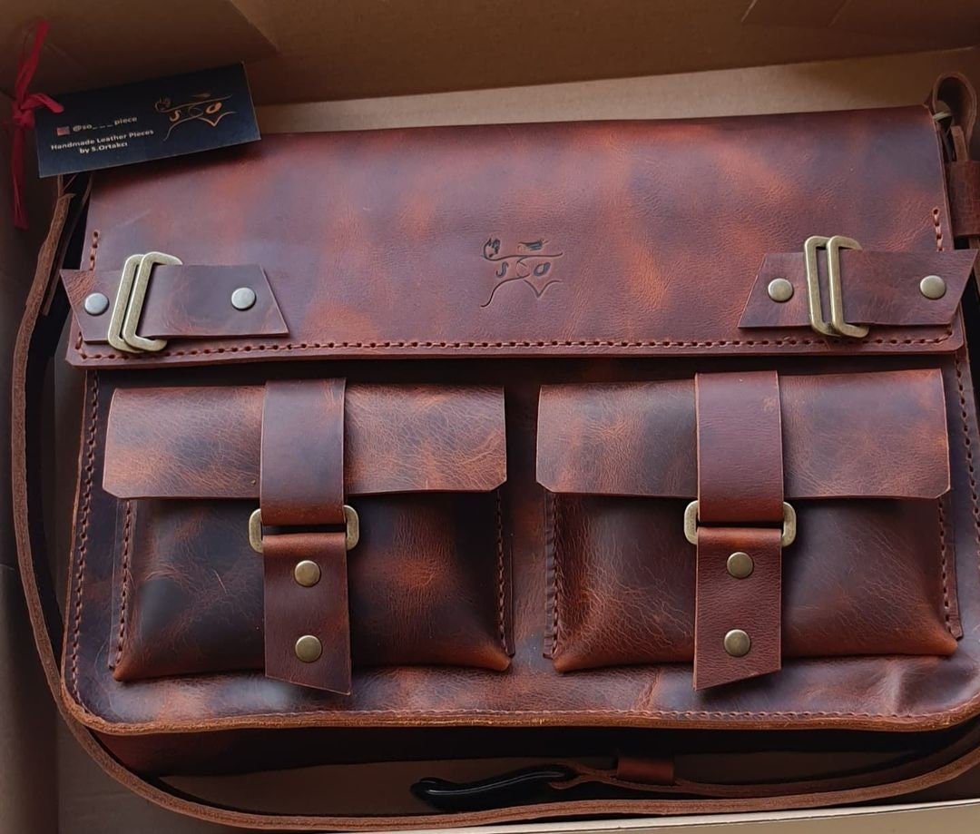 Limited Edition Handmade Leather Purse Crossbody Suitable For Laptop  | Leather Bag | Leather Purse Crossbody  99percenthandmade   