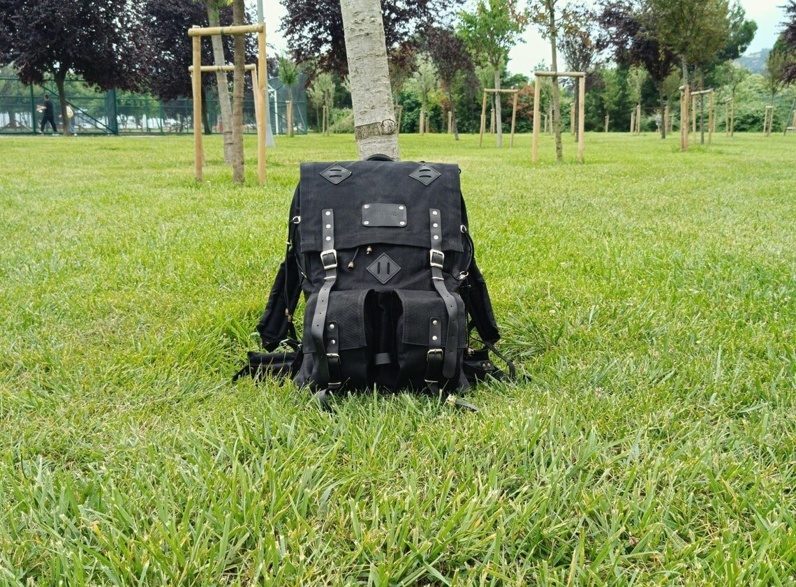 Limited Hiking Camping Backpack 30 Liter to 80 liter options Black Brown Green Options  99percenthandmade   