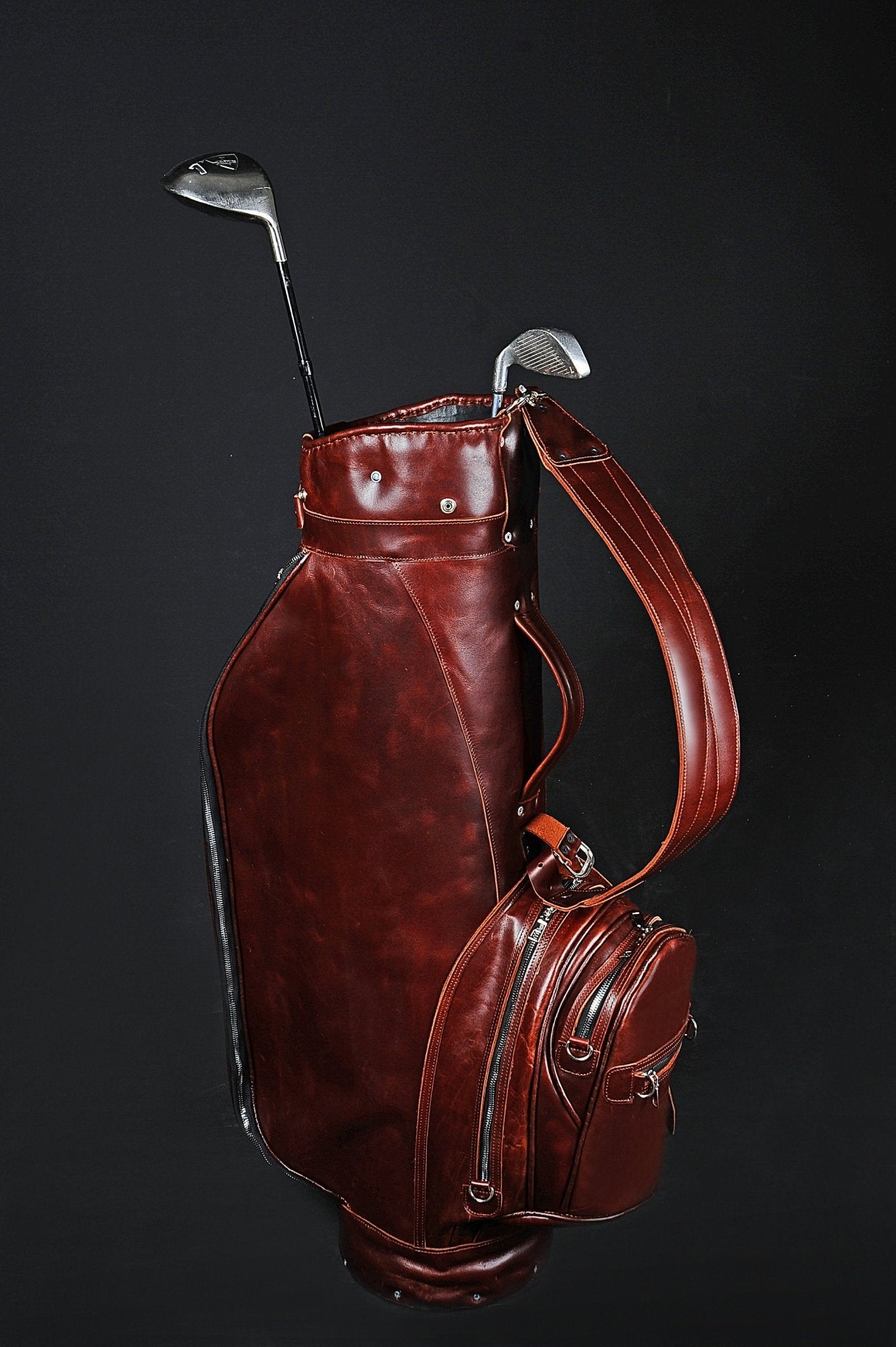 Limited | Reddish Brown Color | Handmade Leather Golf Bag | Tailor Made | Leather Golf Stand Bag | Leather Golf Bags | Personalization  99percenthandmade   