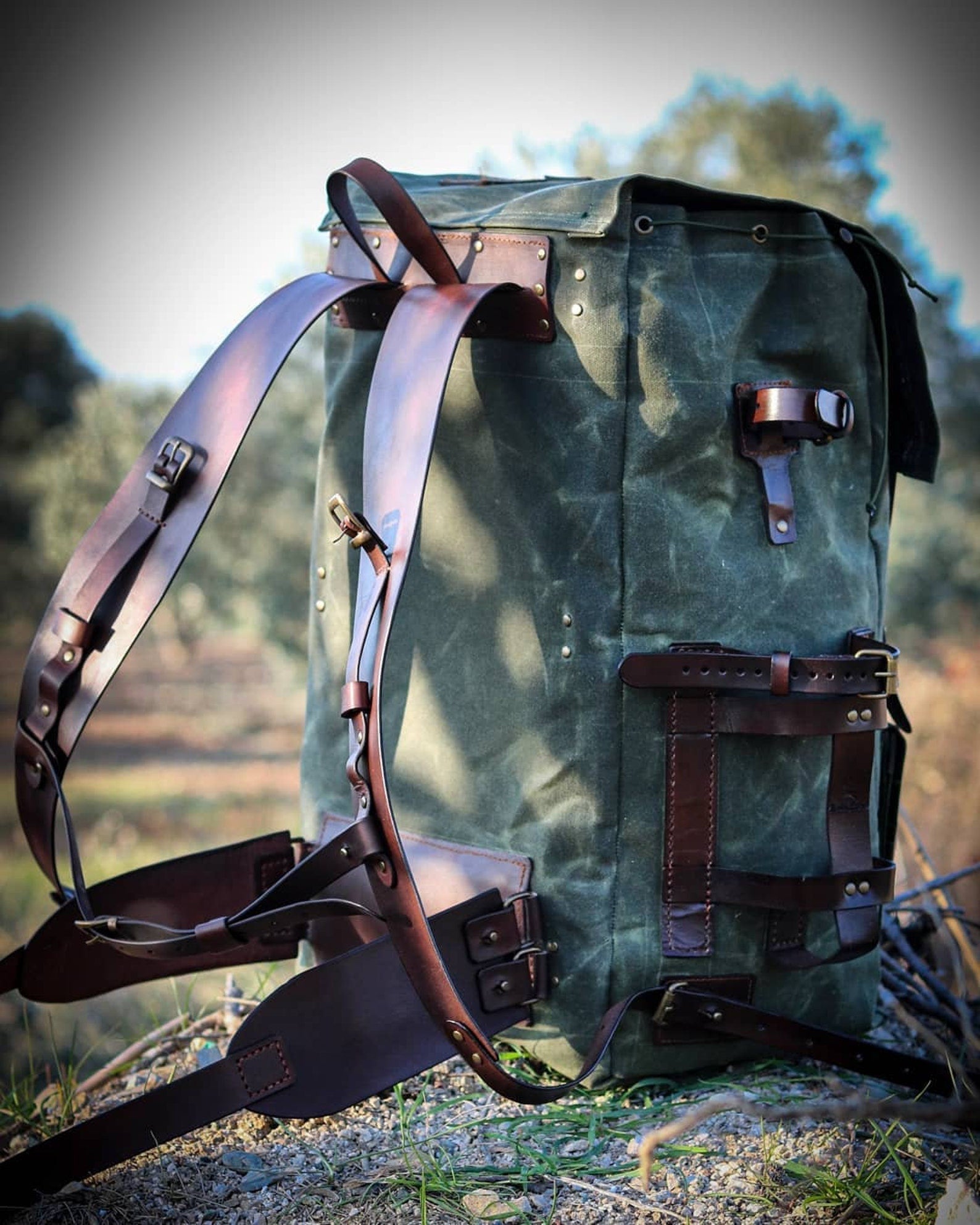 Canvas Ranch Backpacks 24 Hours Tested. Handmade Leather Canvas Bushcraft Backpack ...