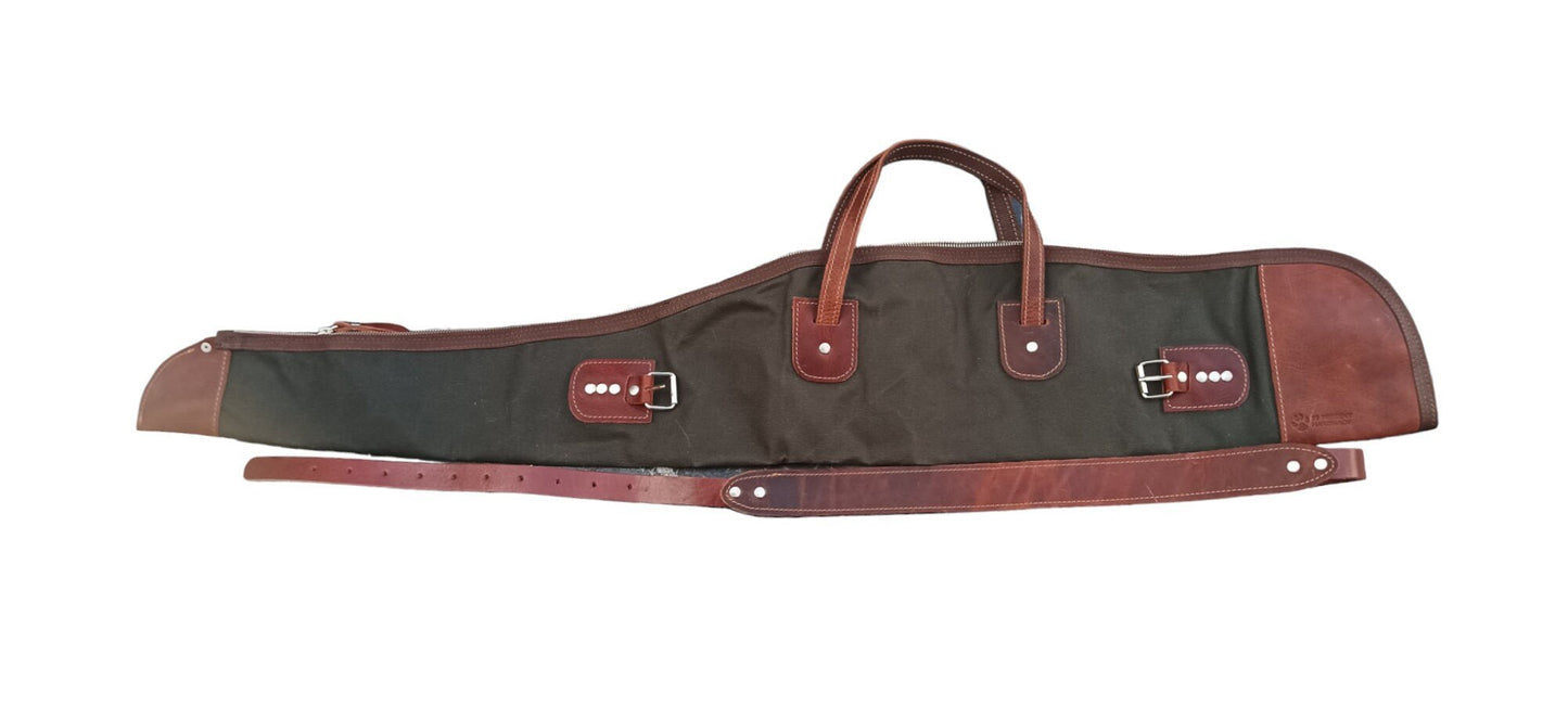 New 60 inc to 40 inc Rifle Bag Waxed Canvas and Leather, Handmade Made to order  99percenthandmade   
