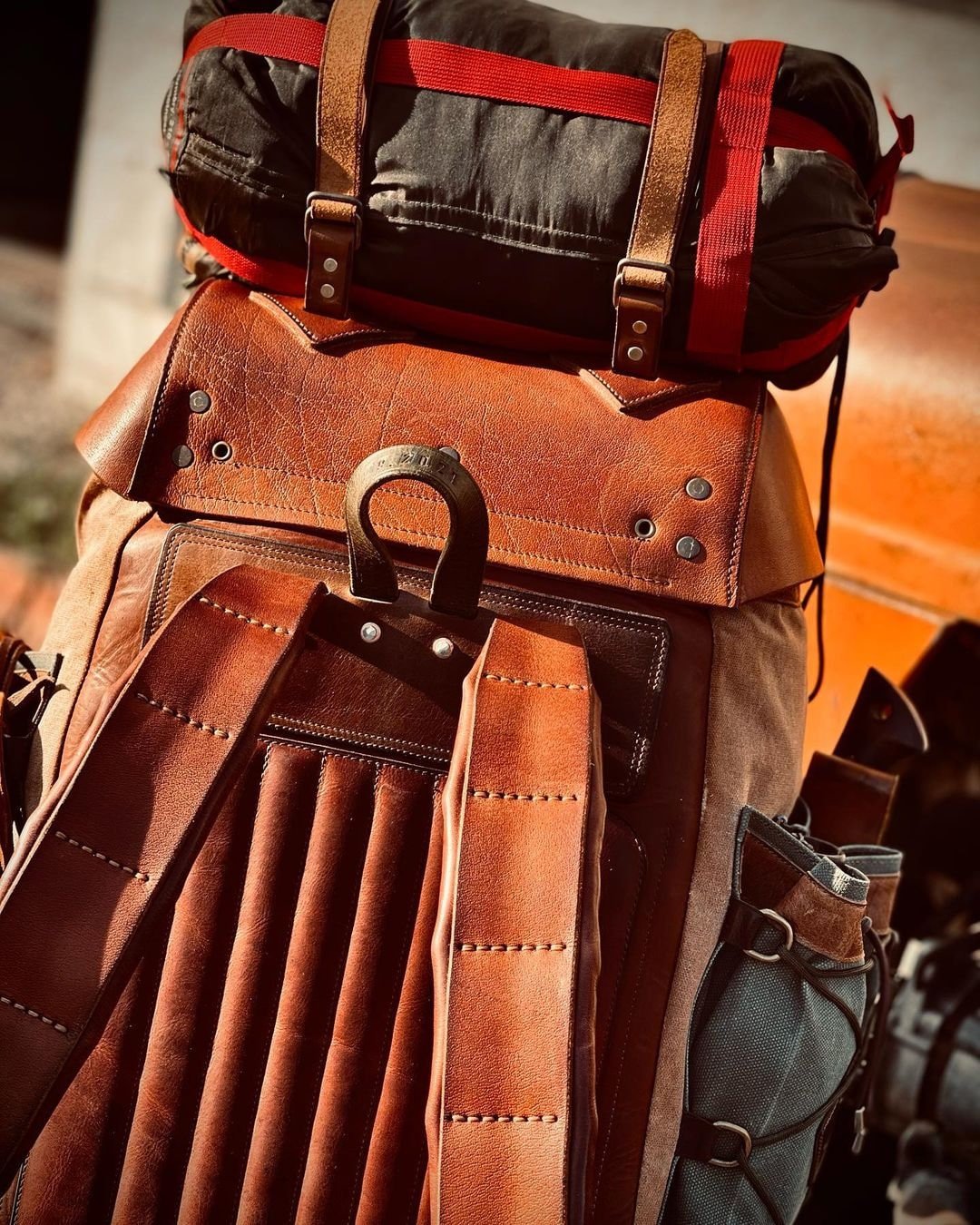 Only 1 Pieces Left Discount 799 to 599, Handmade Leather and Waxed Backpack for Travel, Camping | inside 45 Liter | Personalization  99percenthandmade   