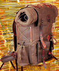 Only 10 Pieces With 3 Colour, Handmade Leather and Waxed Canvas Backpack for Travel, Camping | 50 Liter | Personalization  for your request  99percenthandmade   
