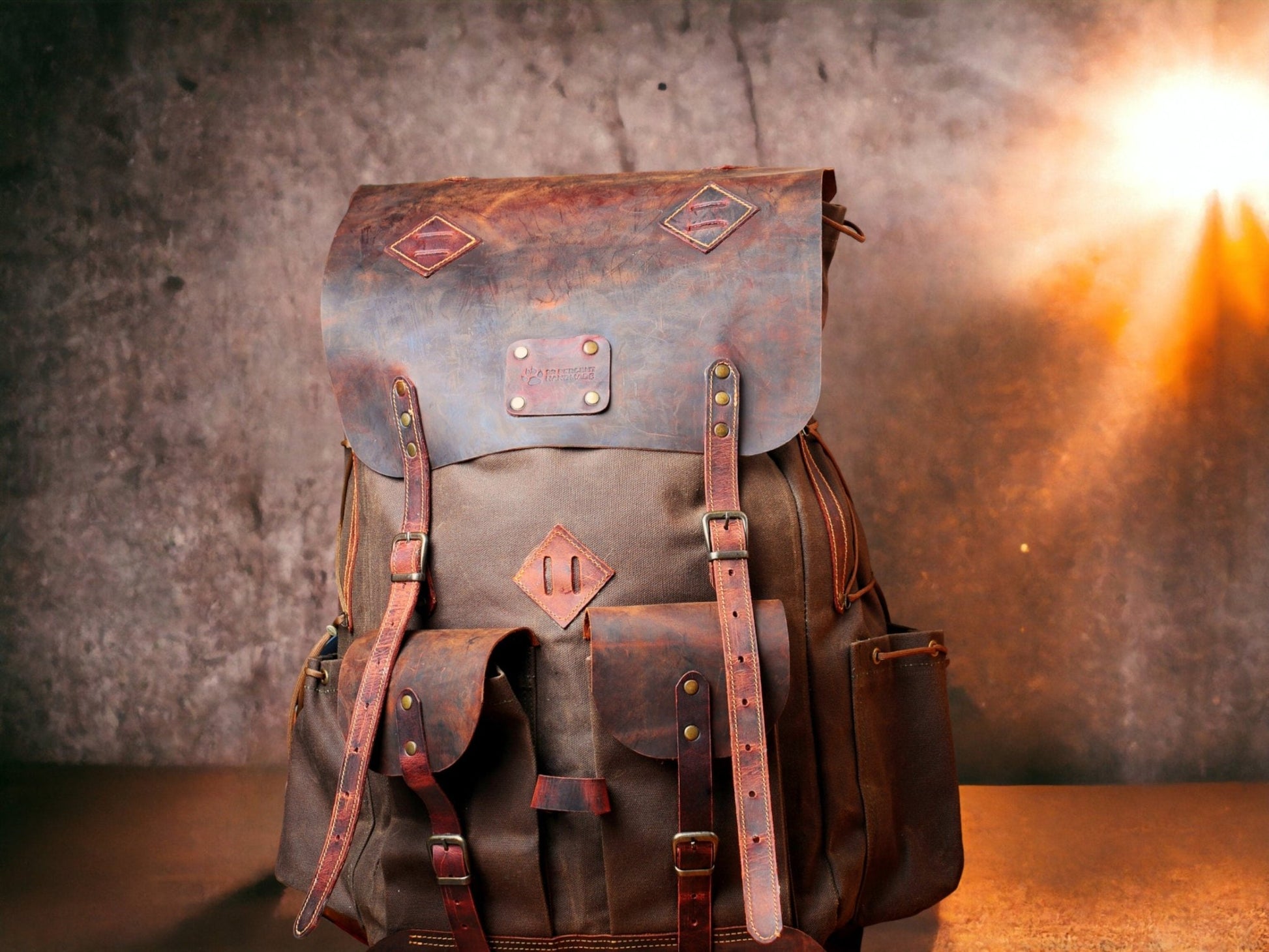 Personalized | Bushcraft Backpack | Camping Backpack | Travel Backpack | Hiking Backpack | Canvas Leather | Camping, Hiking, Bushcraft  99percenthandmade   