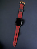 Red Leather Apple Watch Extra Strap  99percenthandmade   