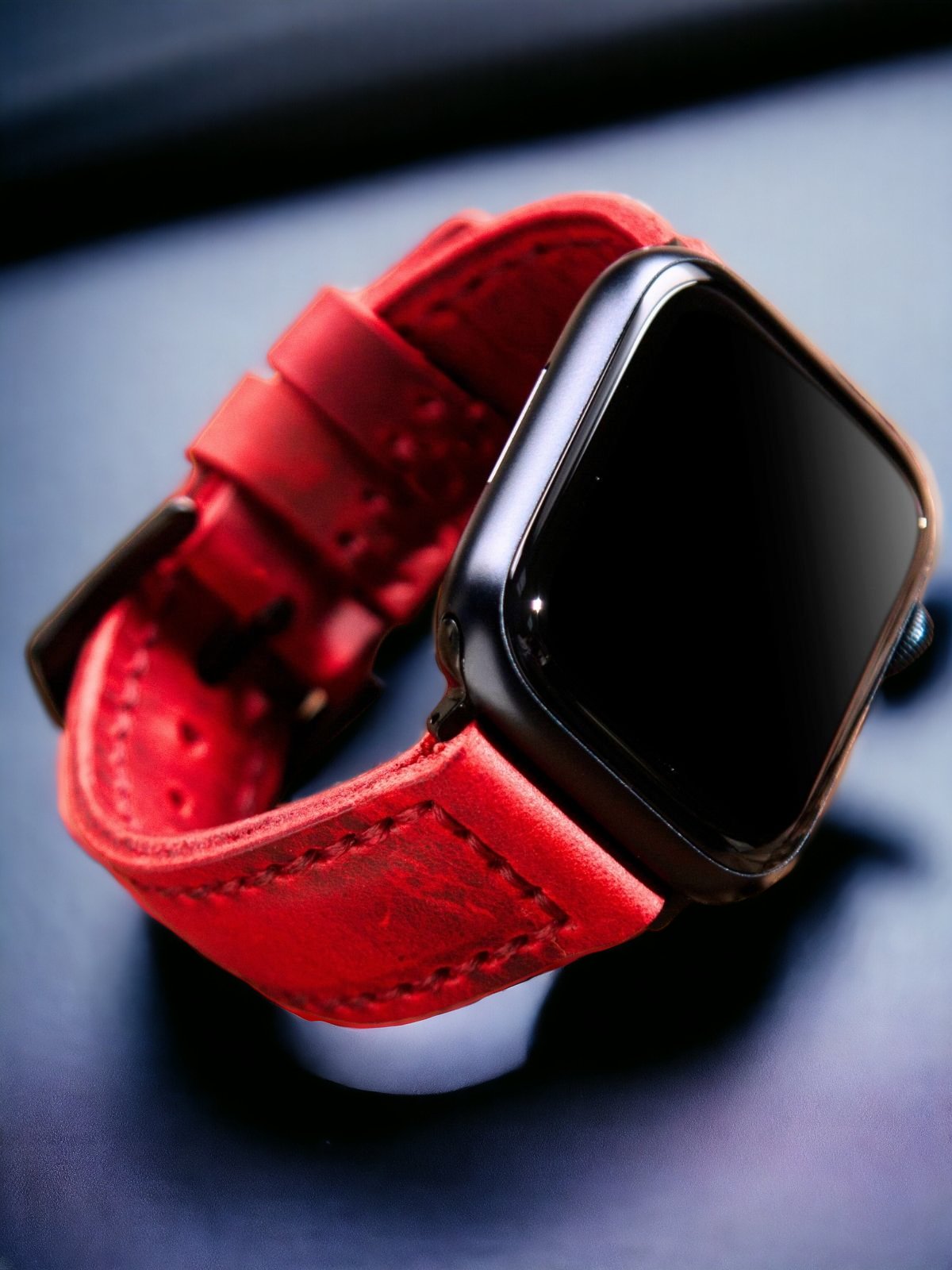 Red Leather Apple Watch Extra Strap  99percenthandmade   