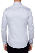 Slim Fit Long Sleeve Cotton Satin Grey Shirt 99percenthandmade   