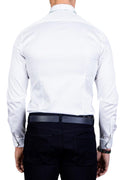Slim Fit Long Sleeve Cotton Satin White Shirt 99percenthandmade   