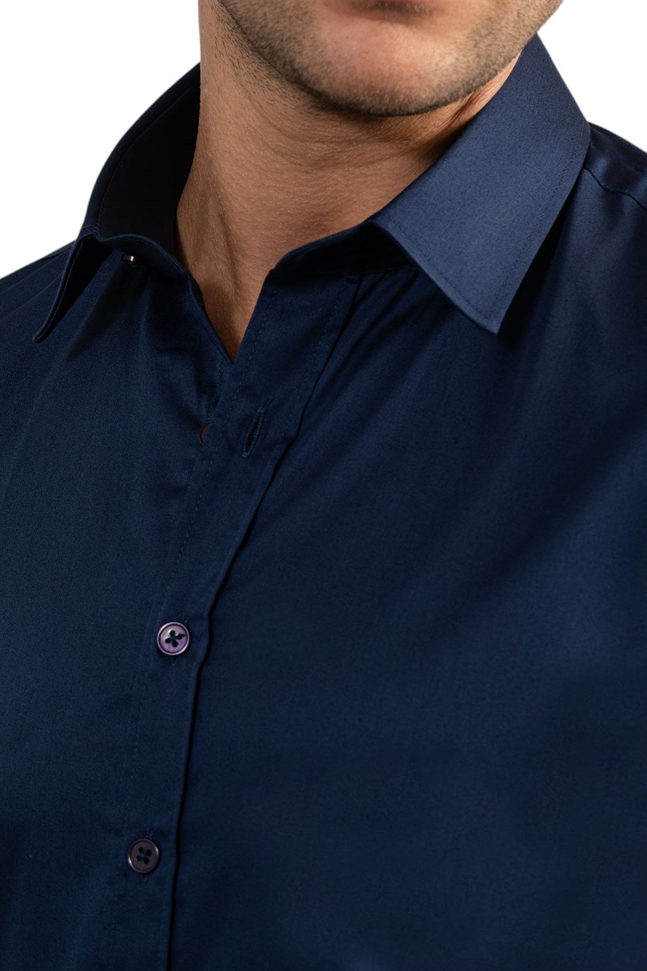 Slim Fit Long Sleeve Premium Cotton Blue Shirt 99percenthandmade   