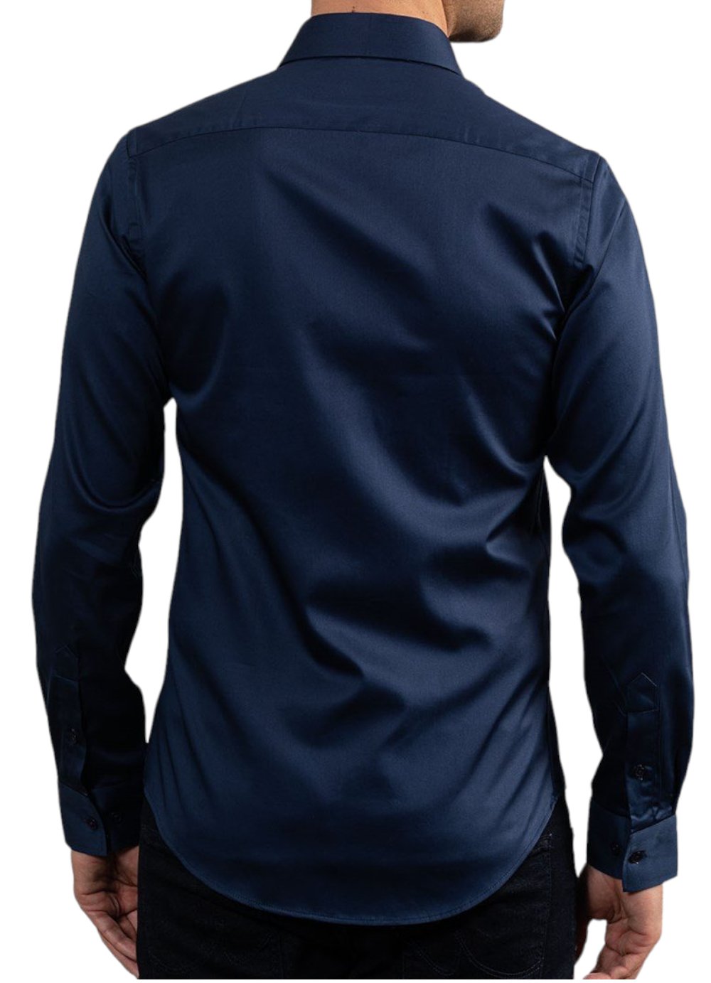 Slim Fit Long Sleeve Premium Cotton Blue Shirt 99percenthandmade   