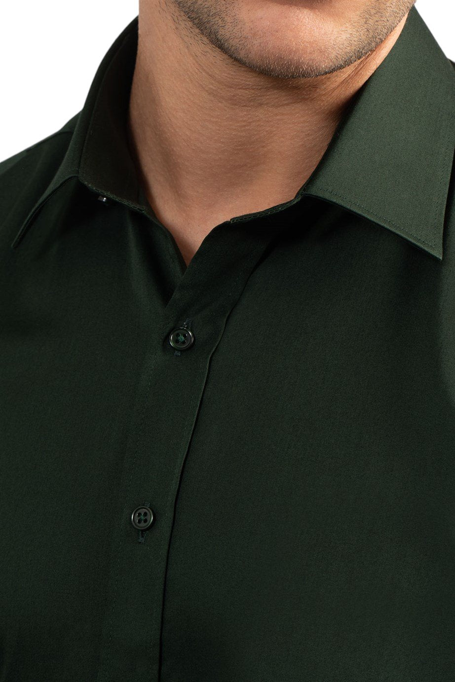 Slim Fit Long Sleeve Satin Green Shirt 99percenthandmade   