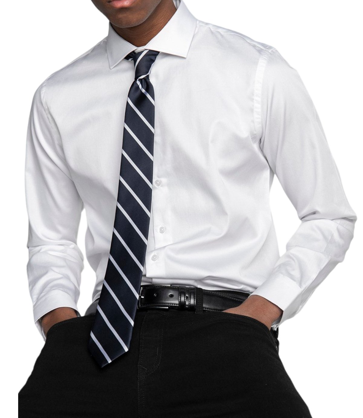 Slim Fit Long Sleeve Satin White Shirt 99percenthandmade   