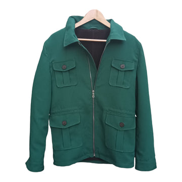 Tailored to Your Size Green Wool Silk Jacket inside is Flannel cotton  99percenthandmade   