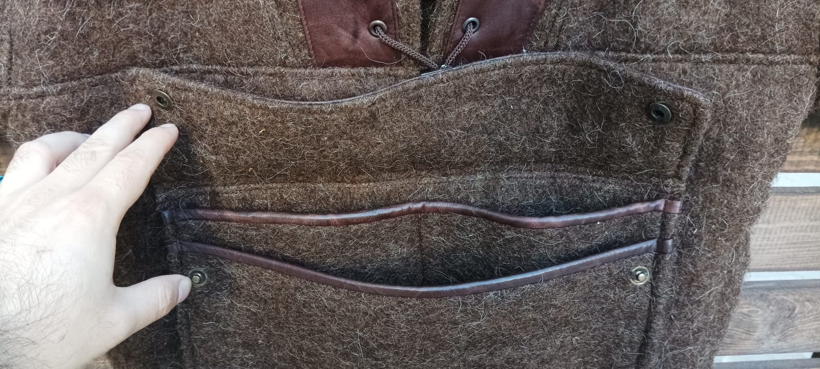 Tailormade Bespoke Brown Anorak with leather details | You will be ready for adventure | Best Protection For Cold, Full Handmade  99percenthandmade   