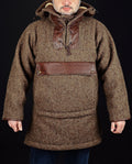 Tailormade Bespoke Brown Anorak with leather details | You will be ready for adventure | Best Protection For Cold, Full Handmade  99percenthandmade   