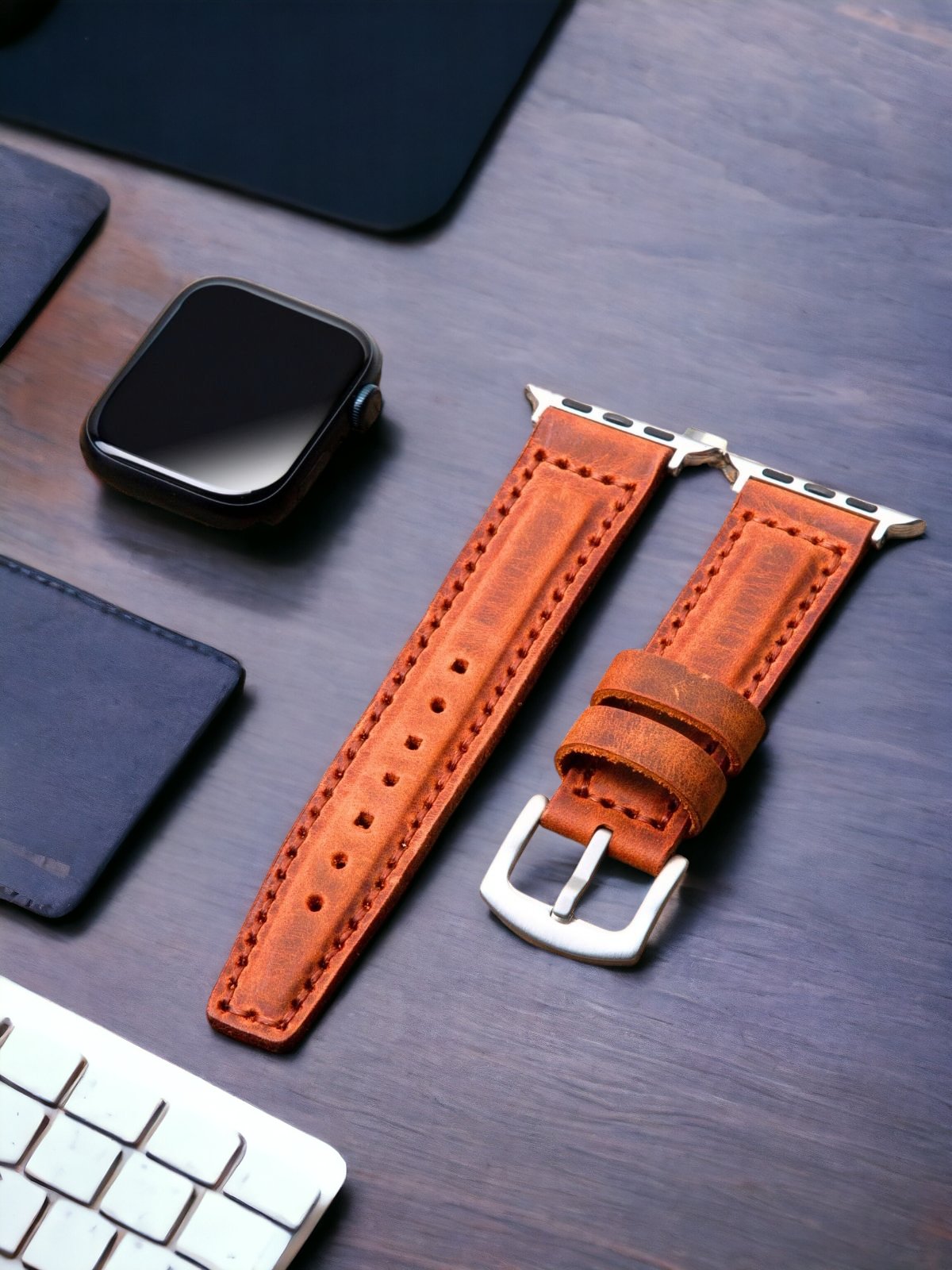 Tan Leather Apple Watch Extra Strap  99percenthandmade   