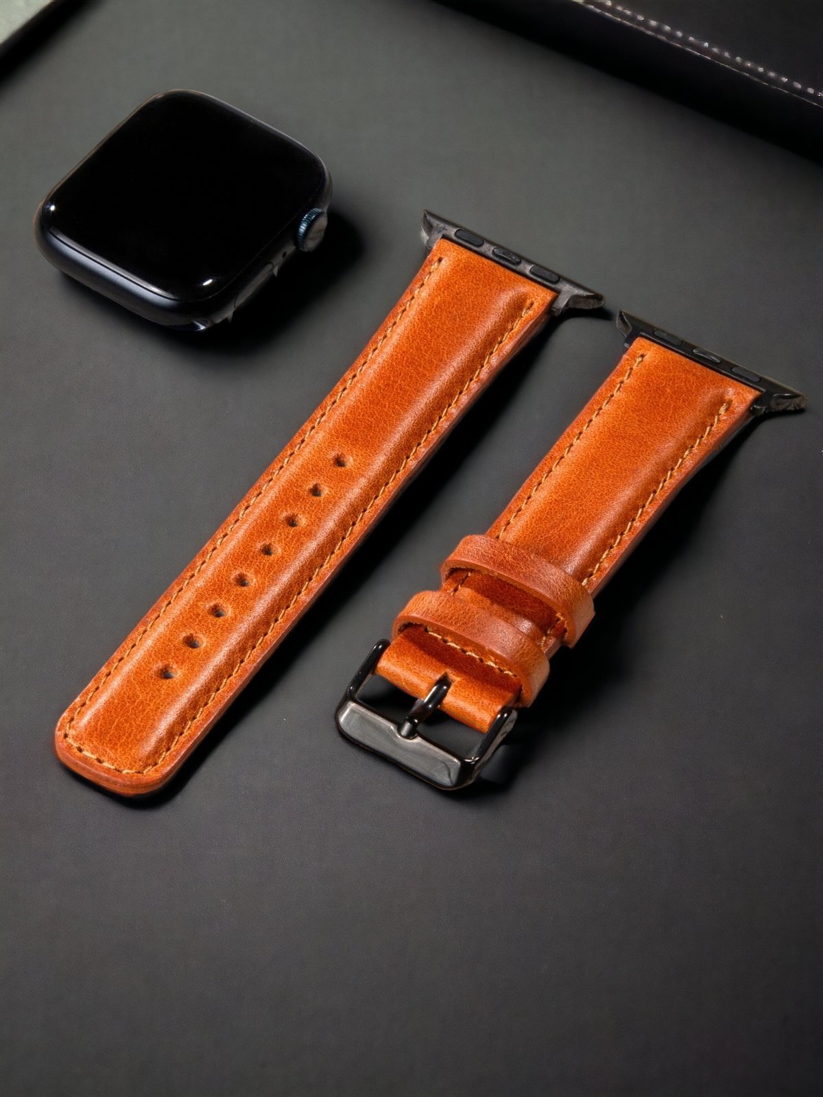 Tan Leather Apple Watch Strap  99percenthandmade   
