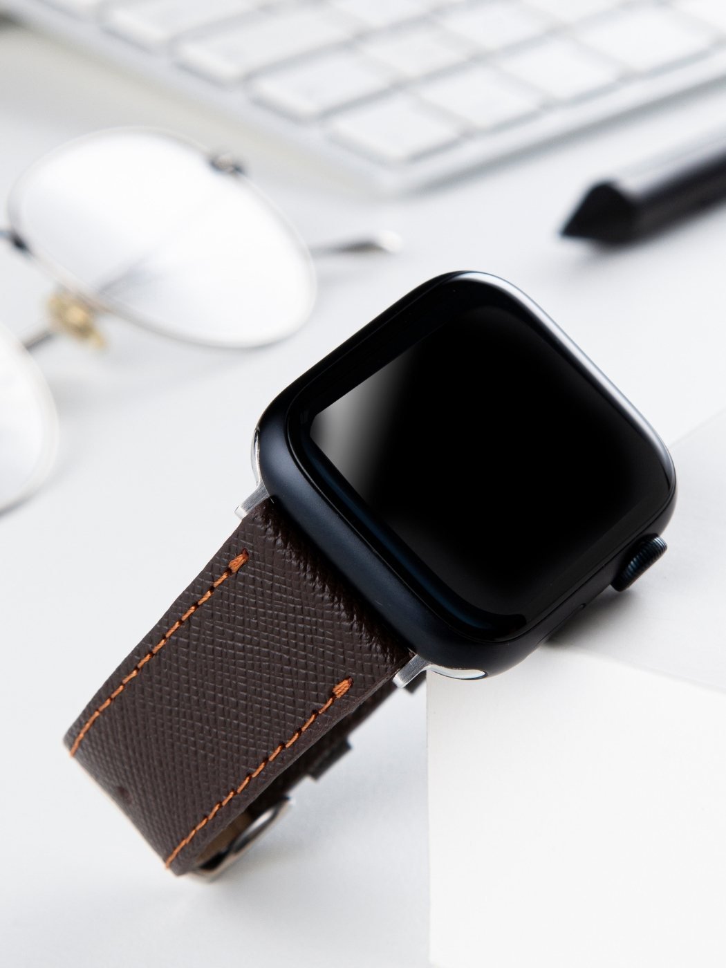 VegTan Brown Leather Apple Watch Strap  99percenthandmade   