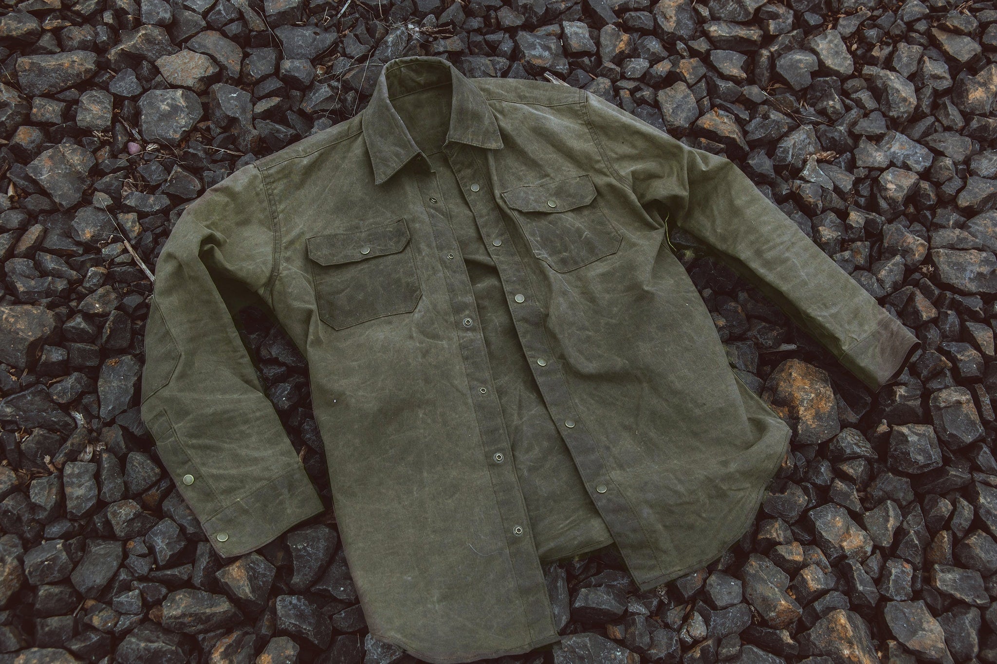 Waxed Canvas Jacket Tailored to Your Size Brown Green