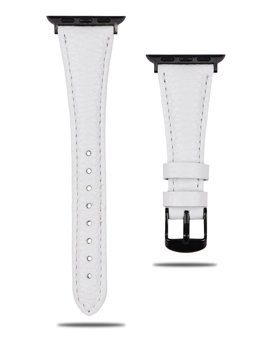 White Leather Apple Watch Slim Strap  99percenthandmade   